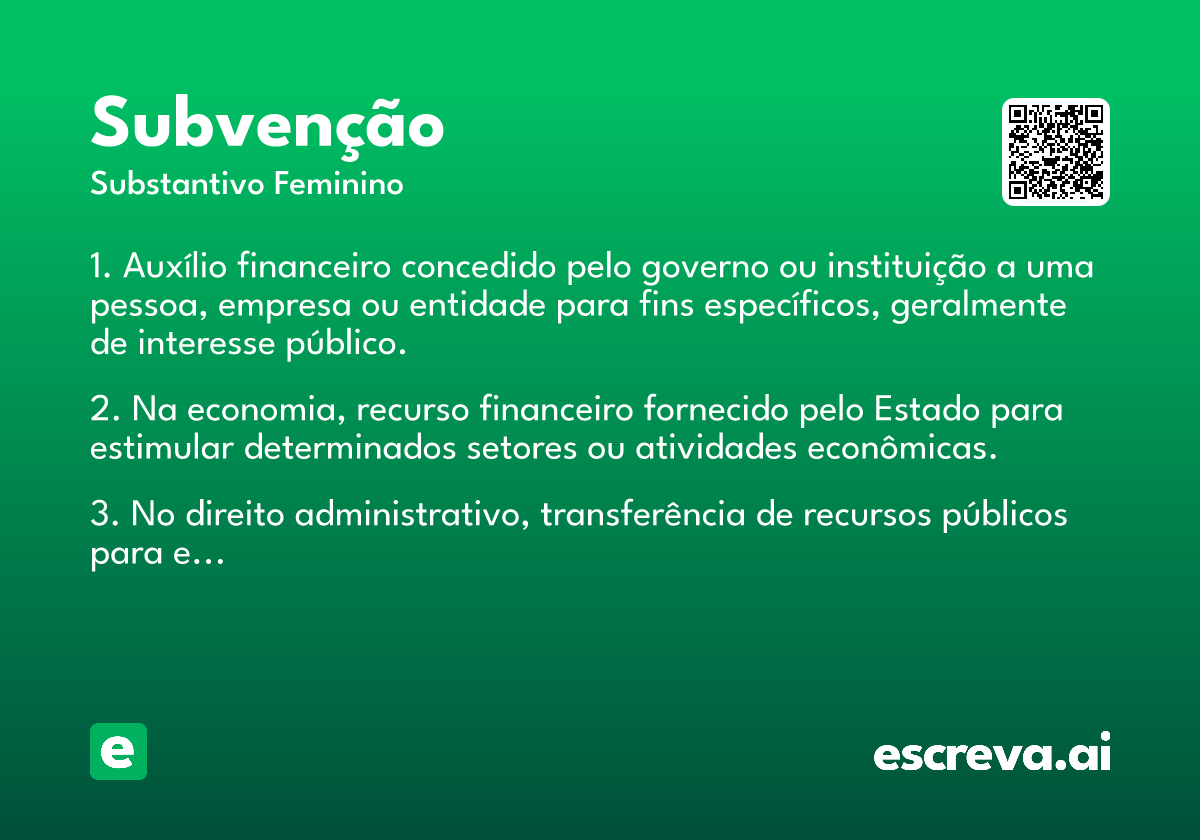 subvenção