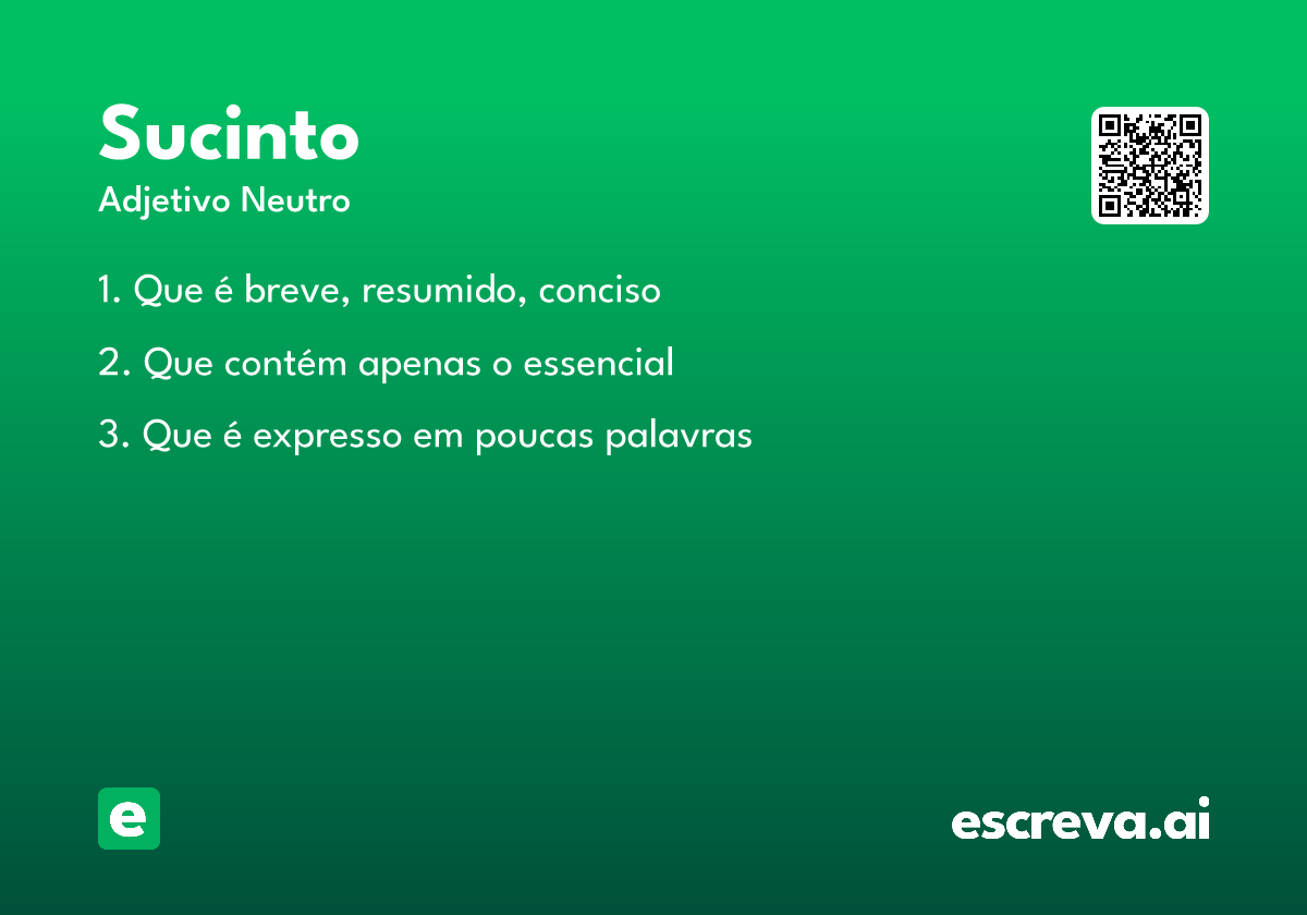 sucinto