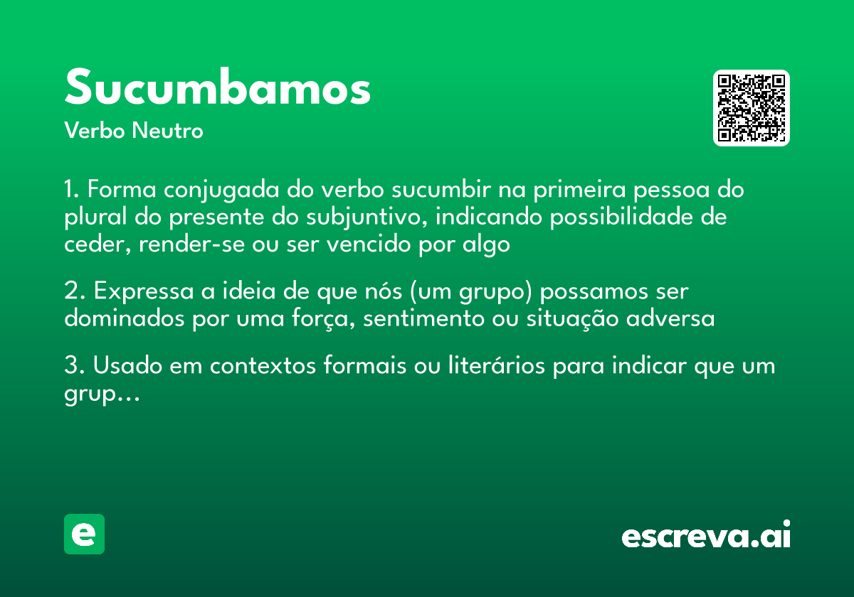 sucumbamos