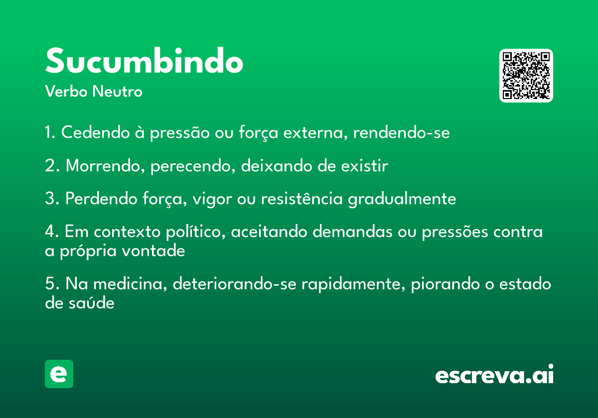 sucumbindo
