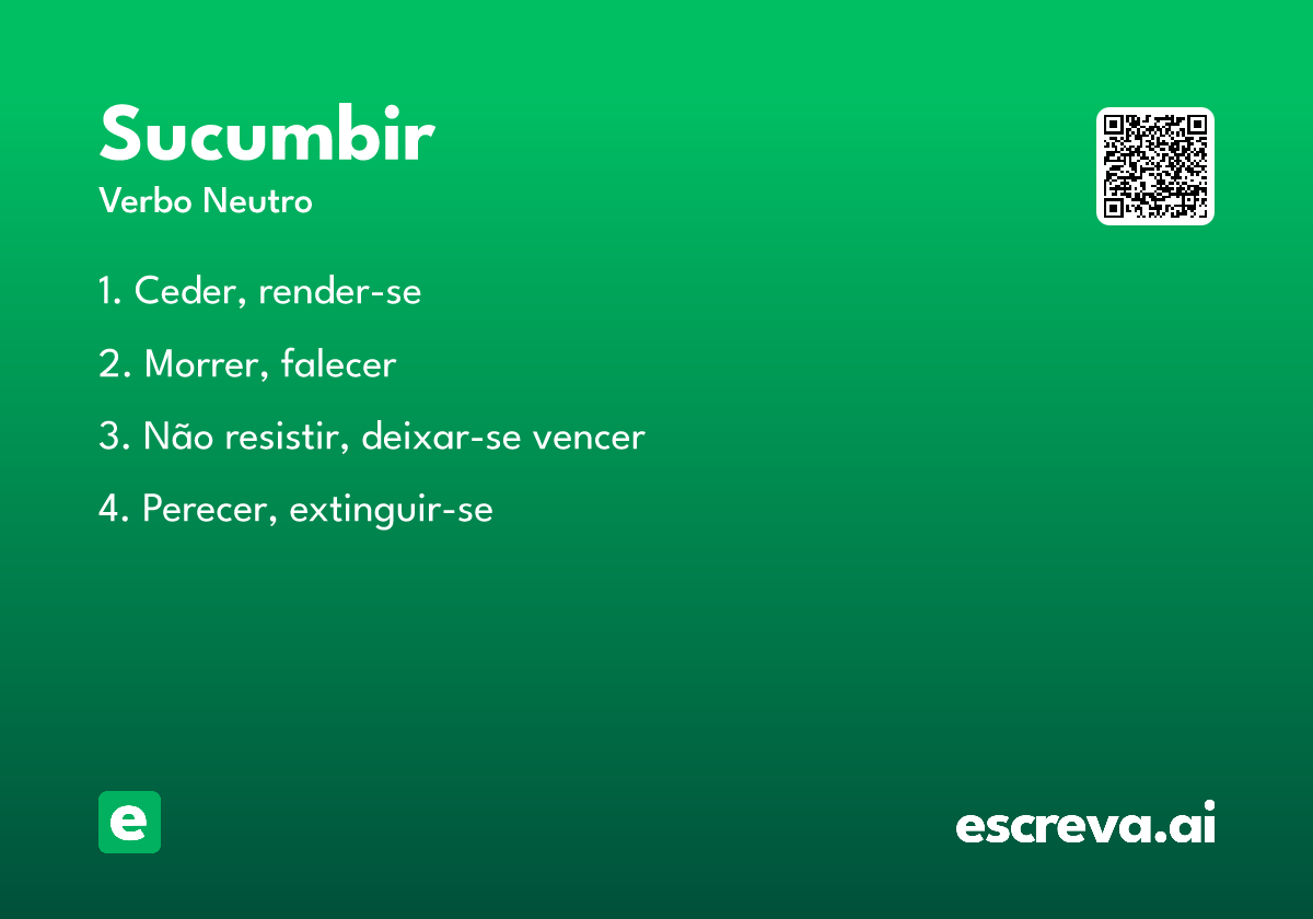 sucumbir