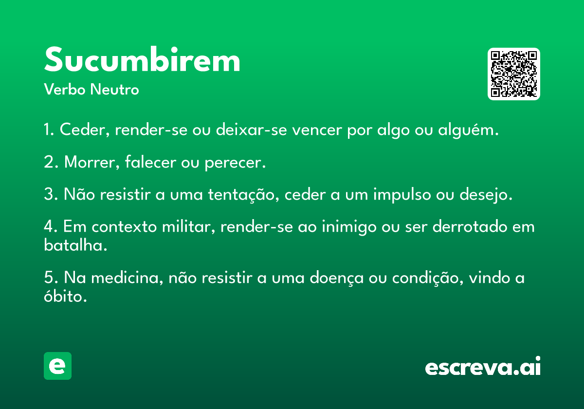 sucumbirem