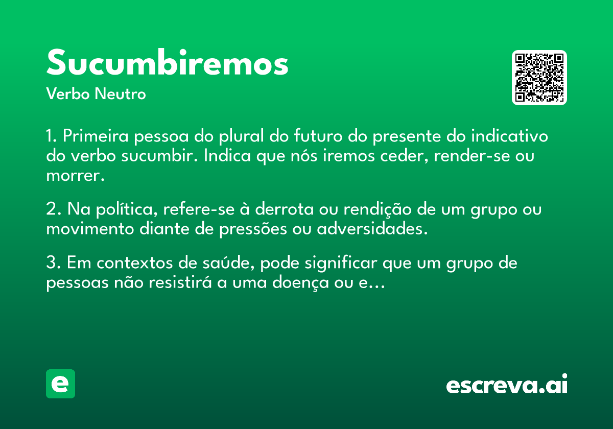 sucumbiremos
