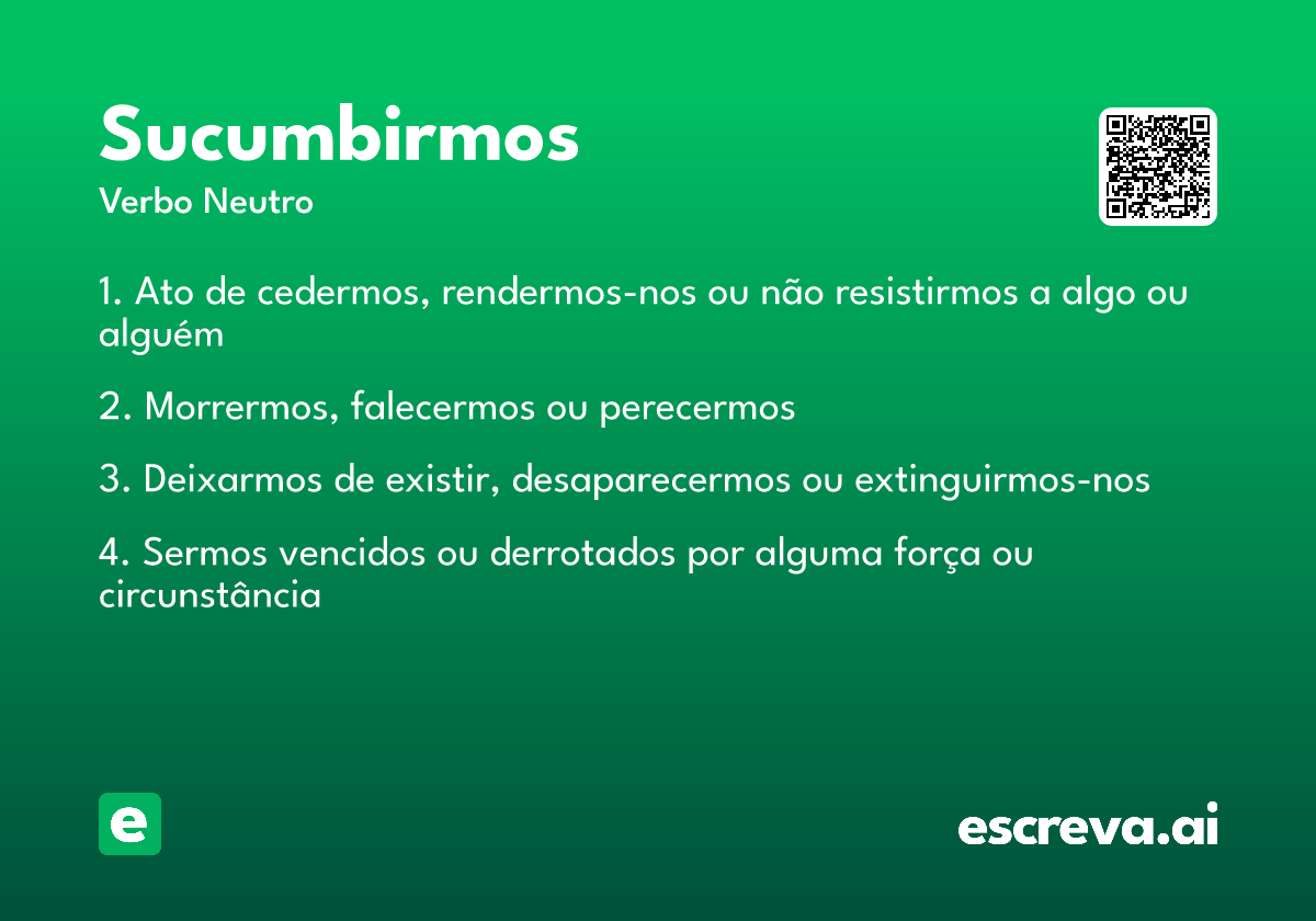 sucumbirmos
