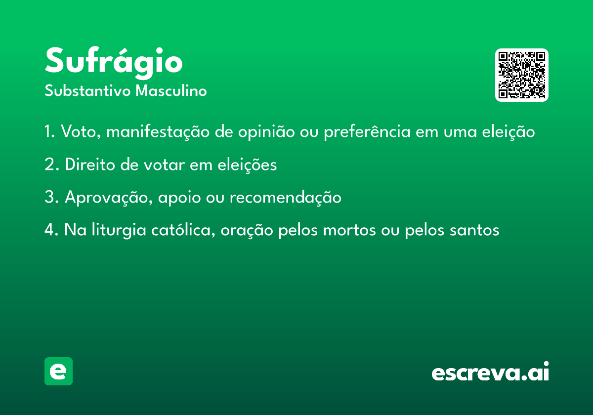 sufrágio