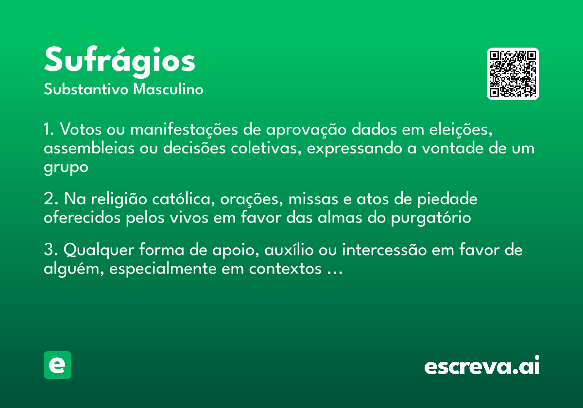 sufrágios