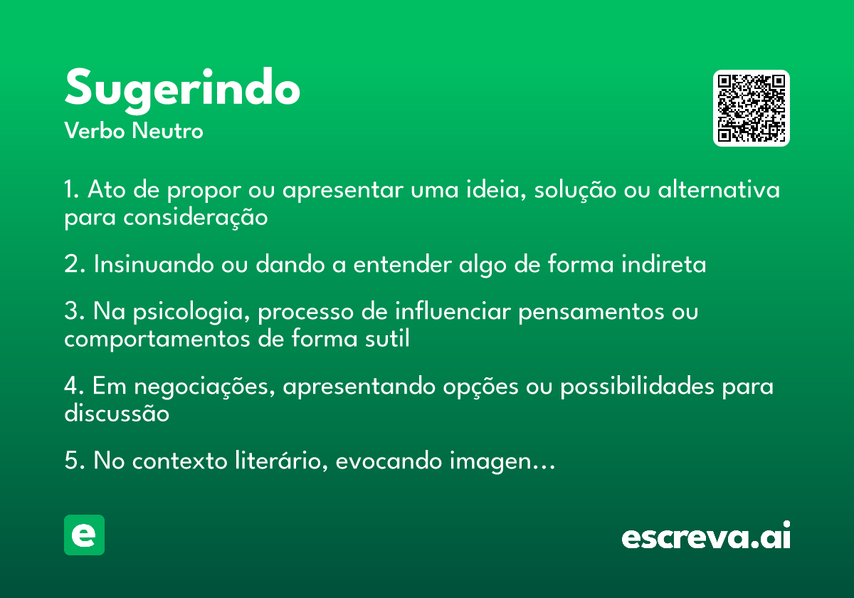 sugerindo