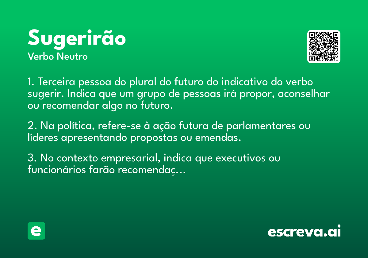 sugerirão