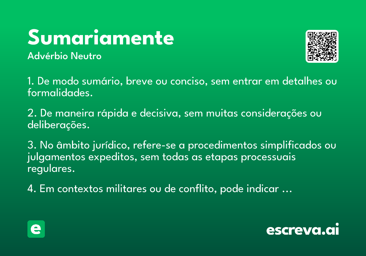 sumariamente