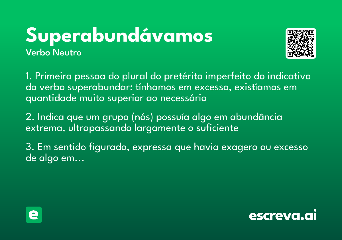 superabundávamos