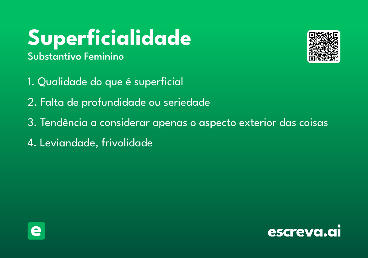 superficialidade