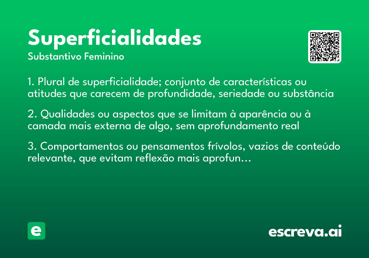 superficialidades