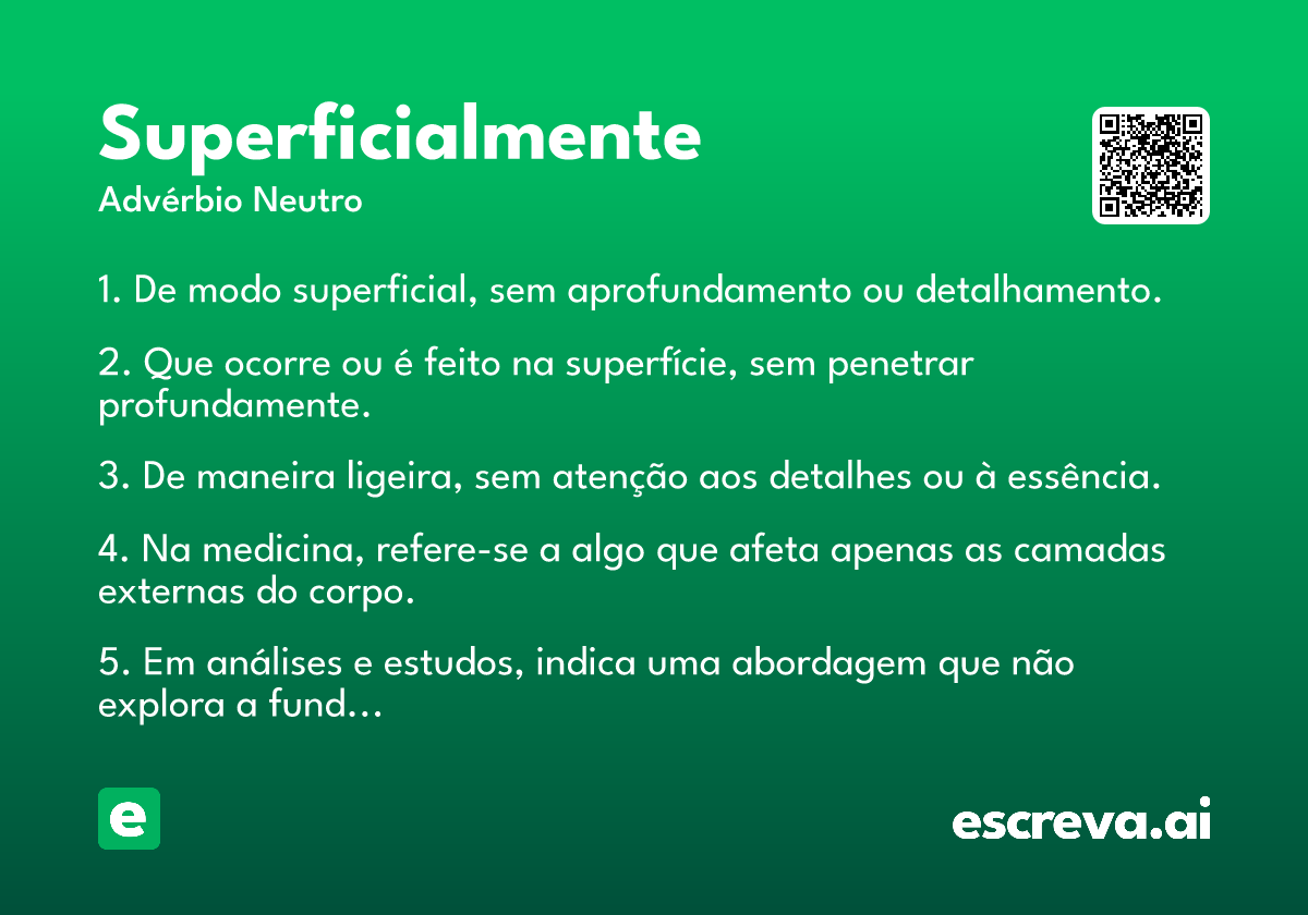 superficialmente