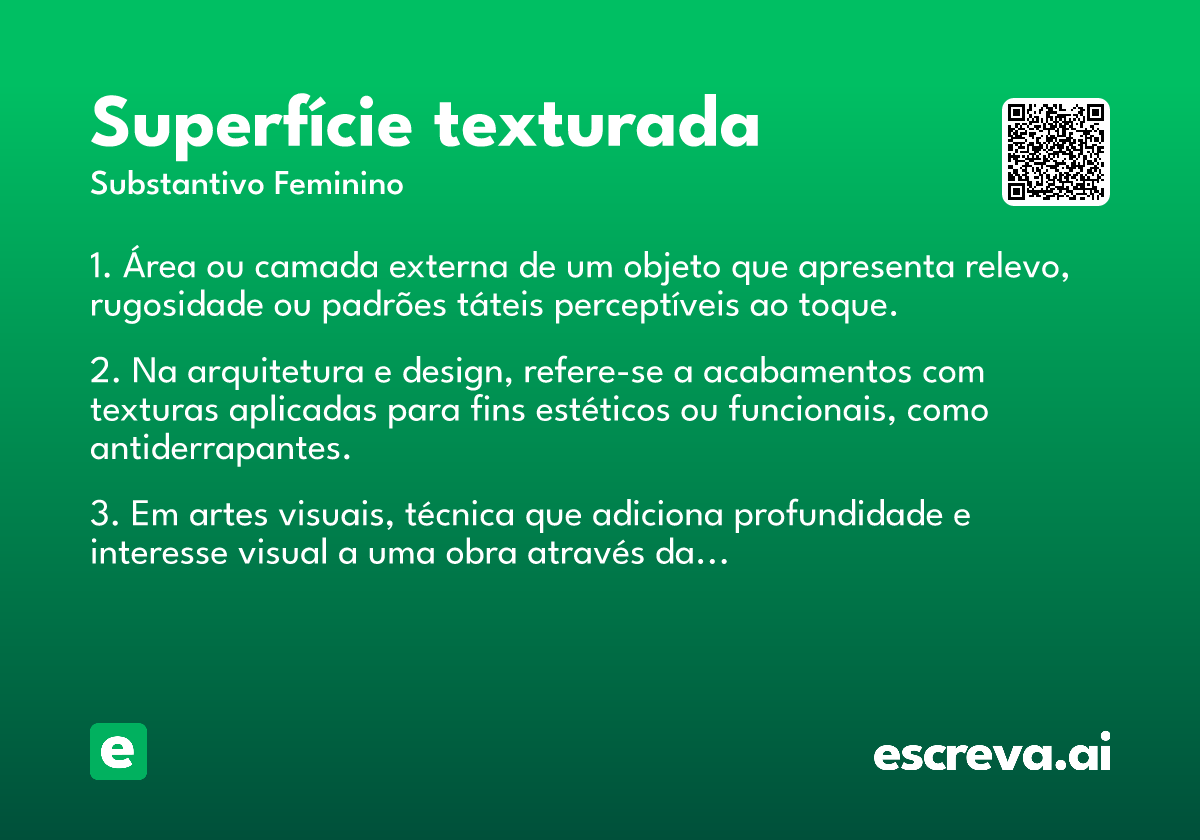 superfície texturada