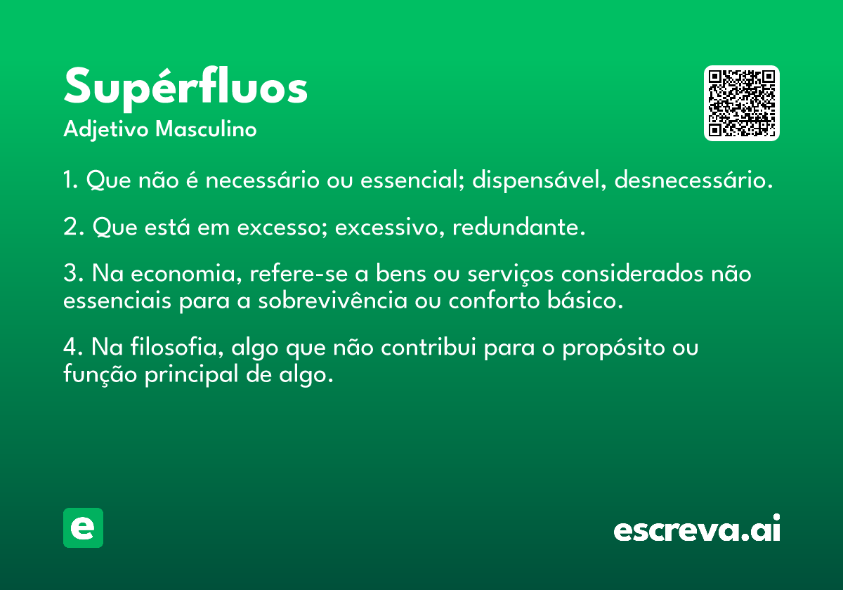 supérfluos
