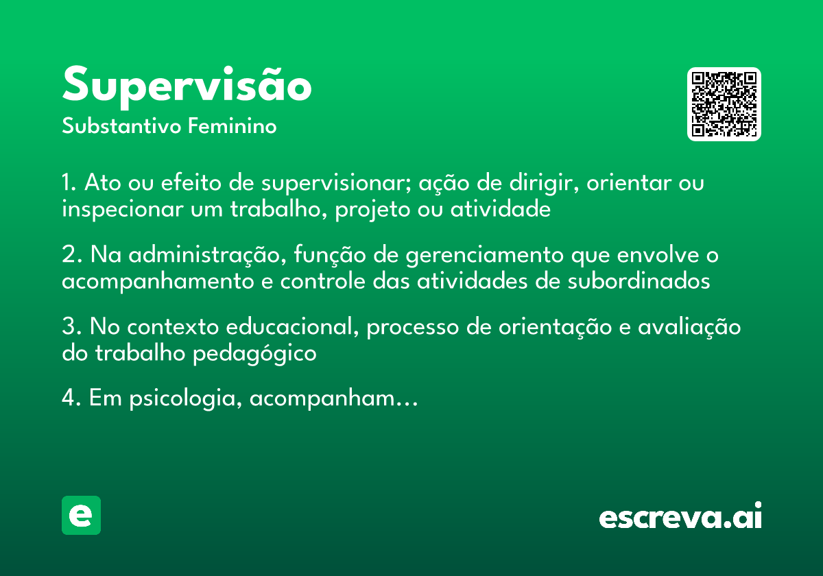 supervisão
