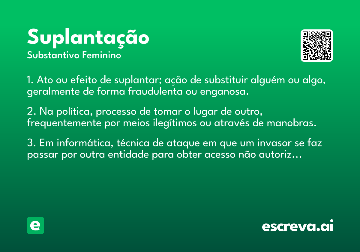 suplantação