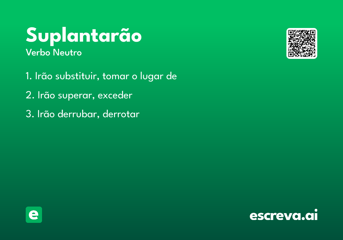 suplantarão