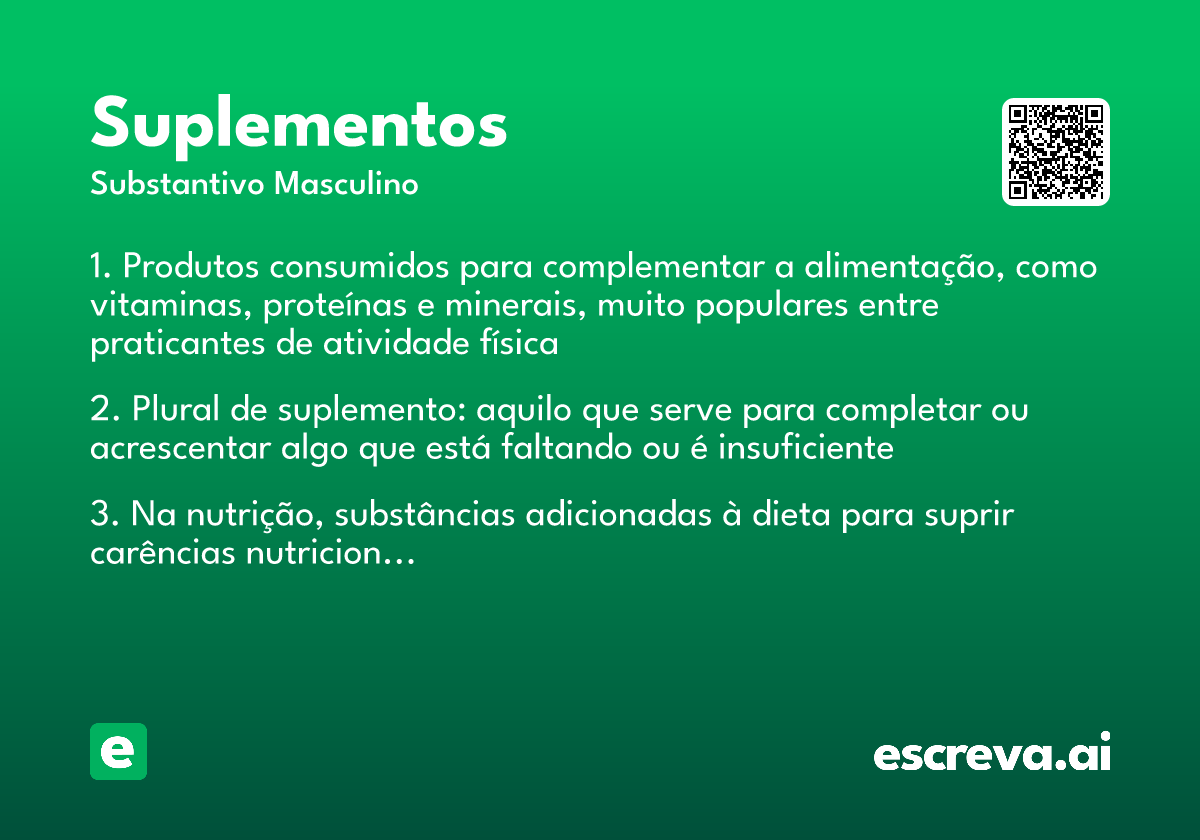 suplementos