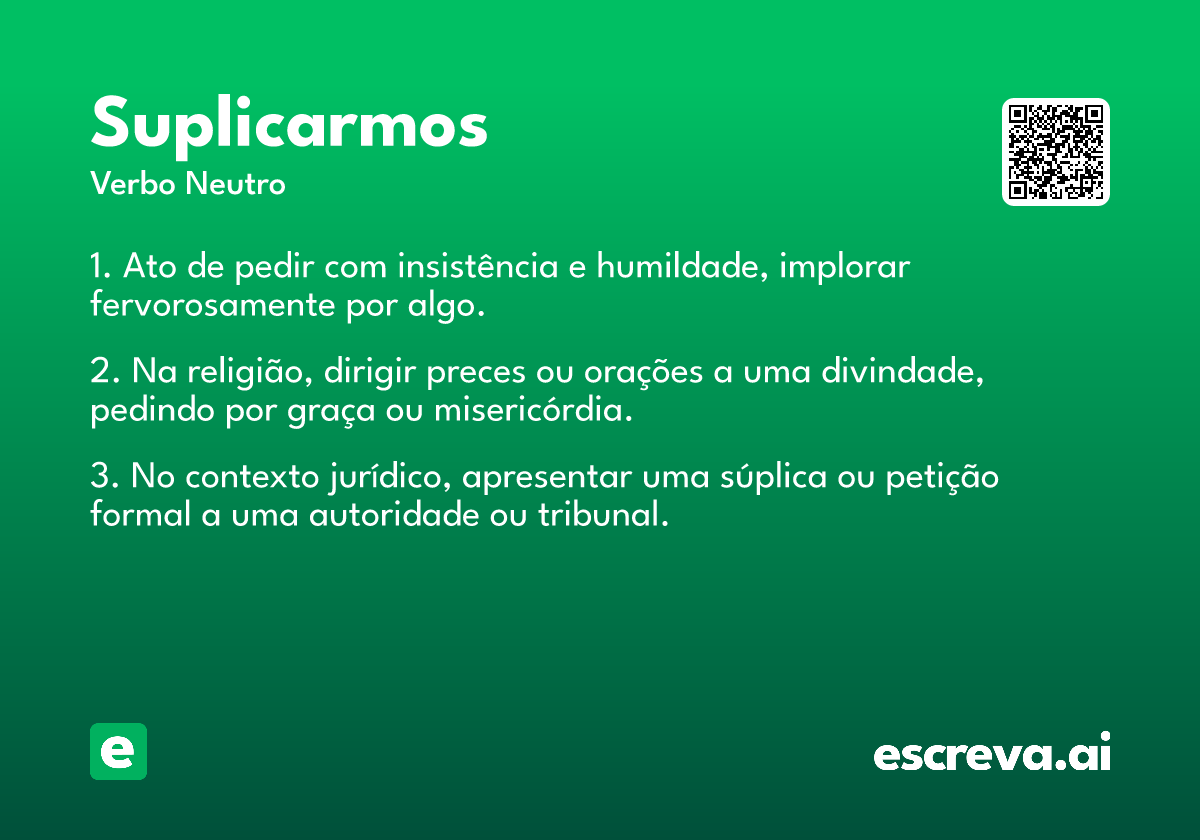 suplicarmos