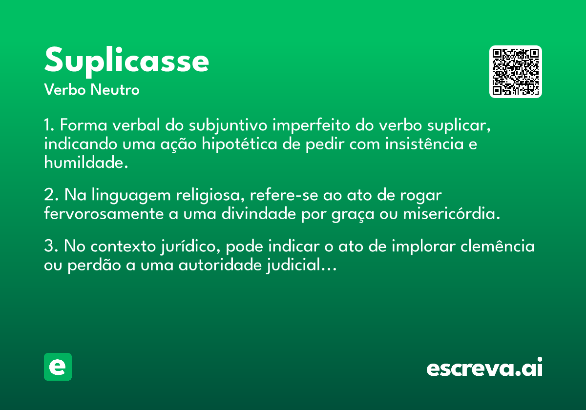 suplicasse