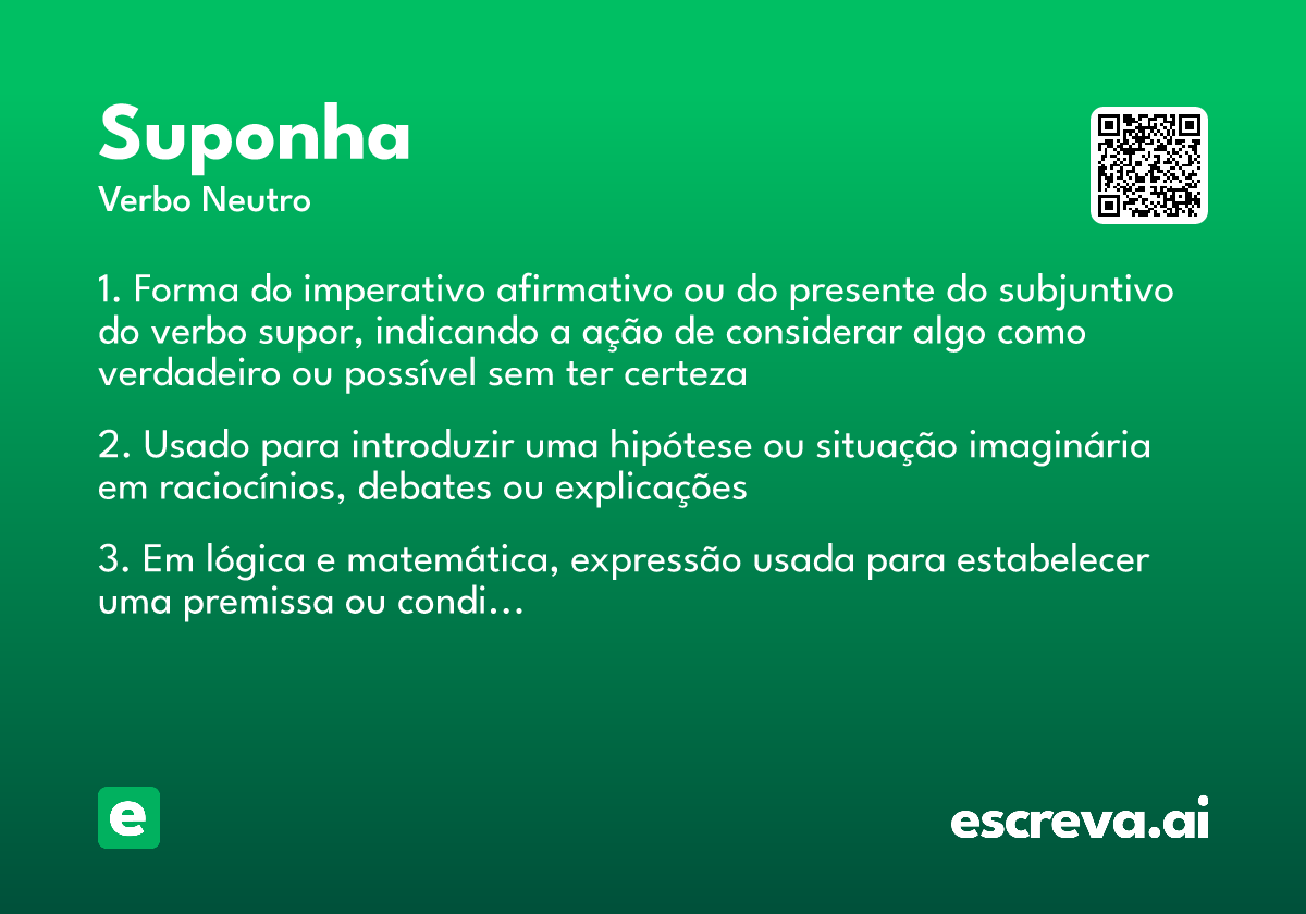suponha