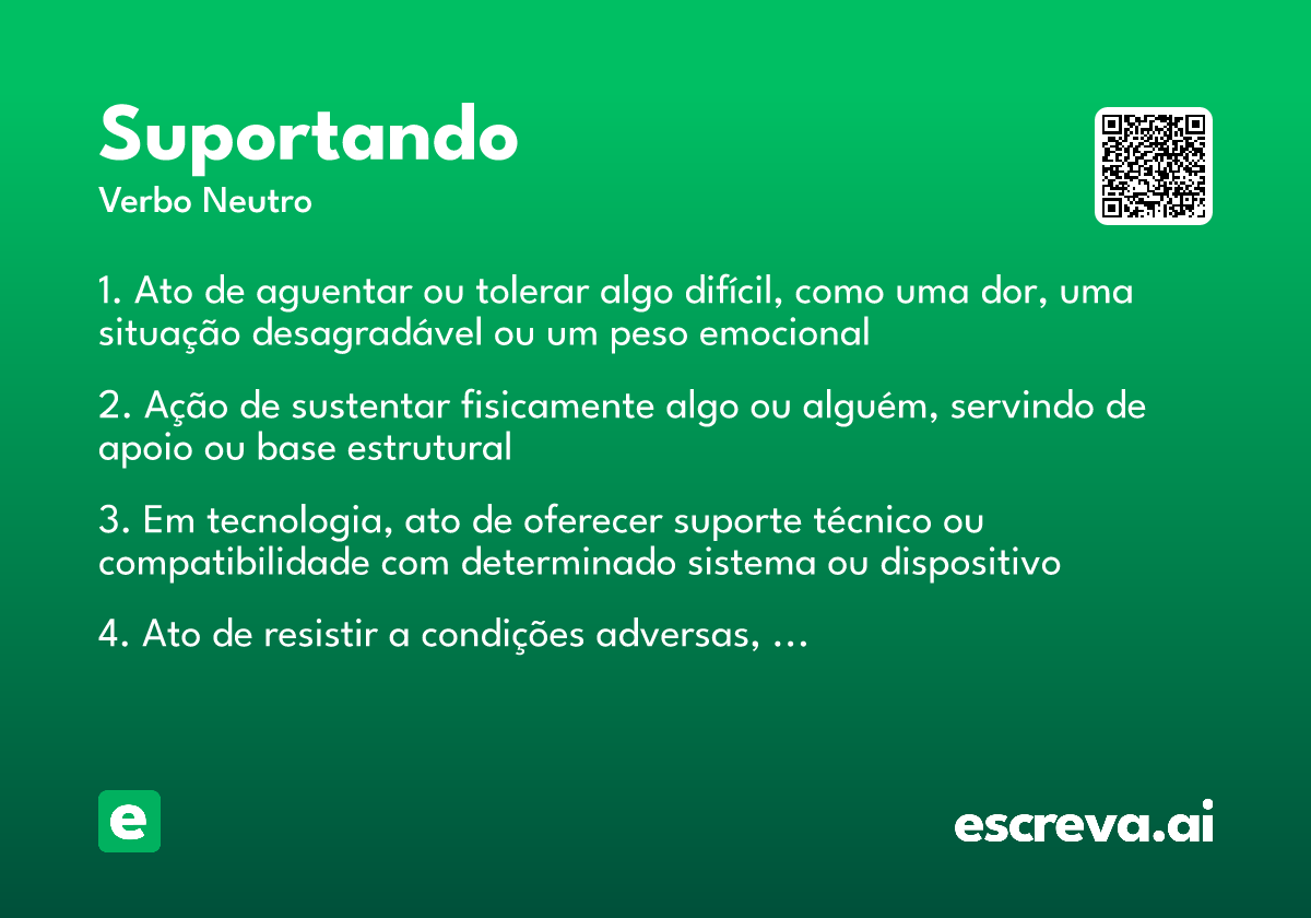 suportando