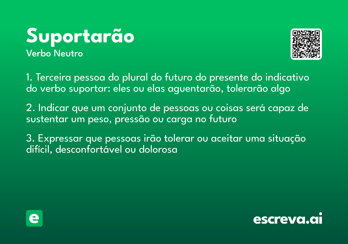 suportarão