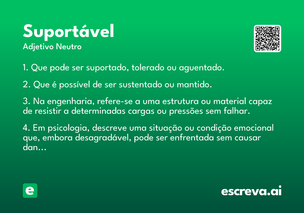 suportável