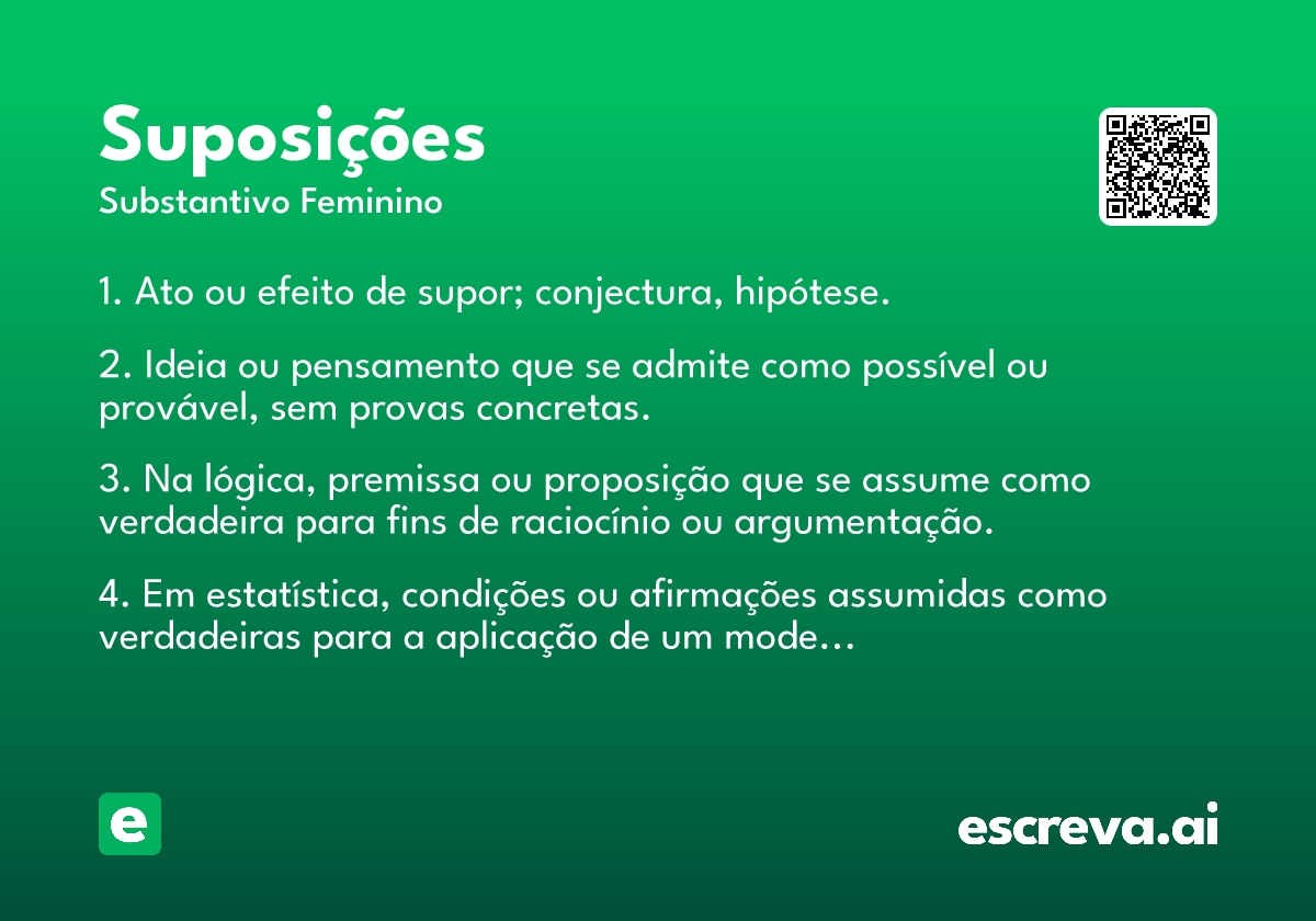 suposições