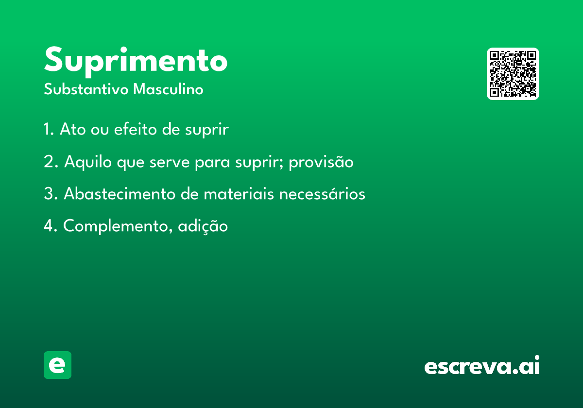 suprimento