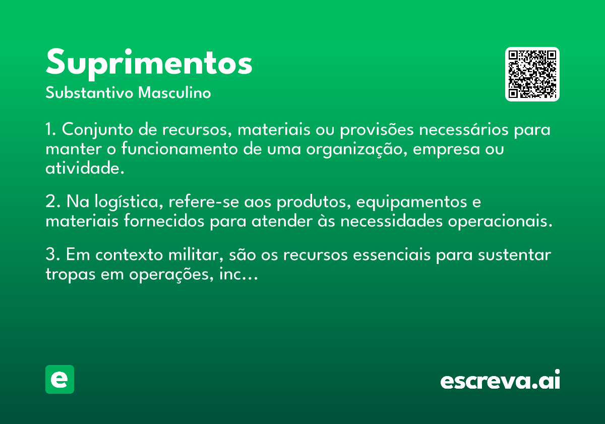suprimentos