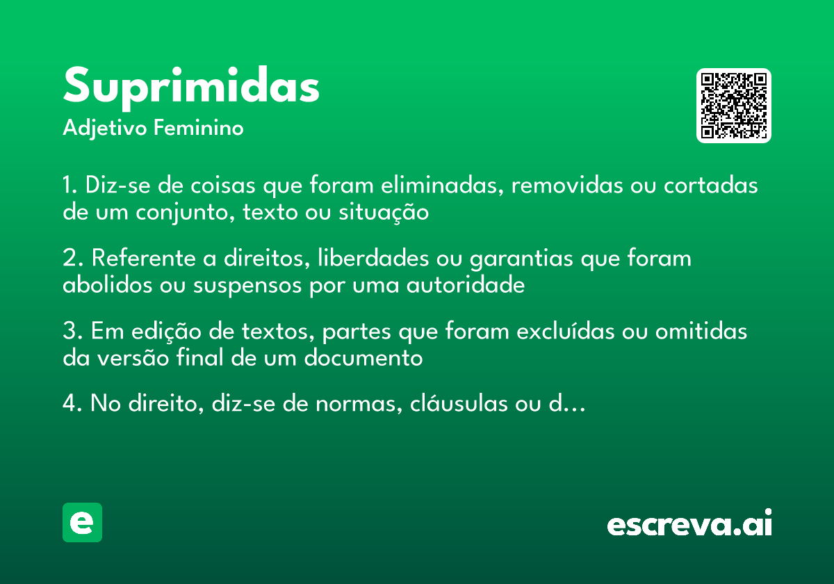 suprimidas