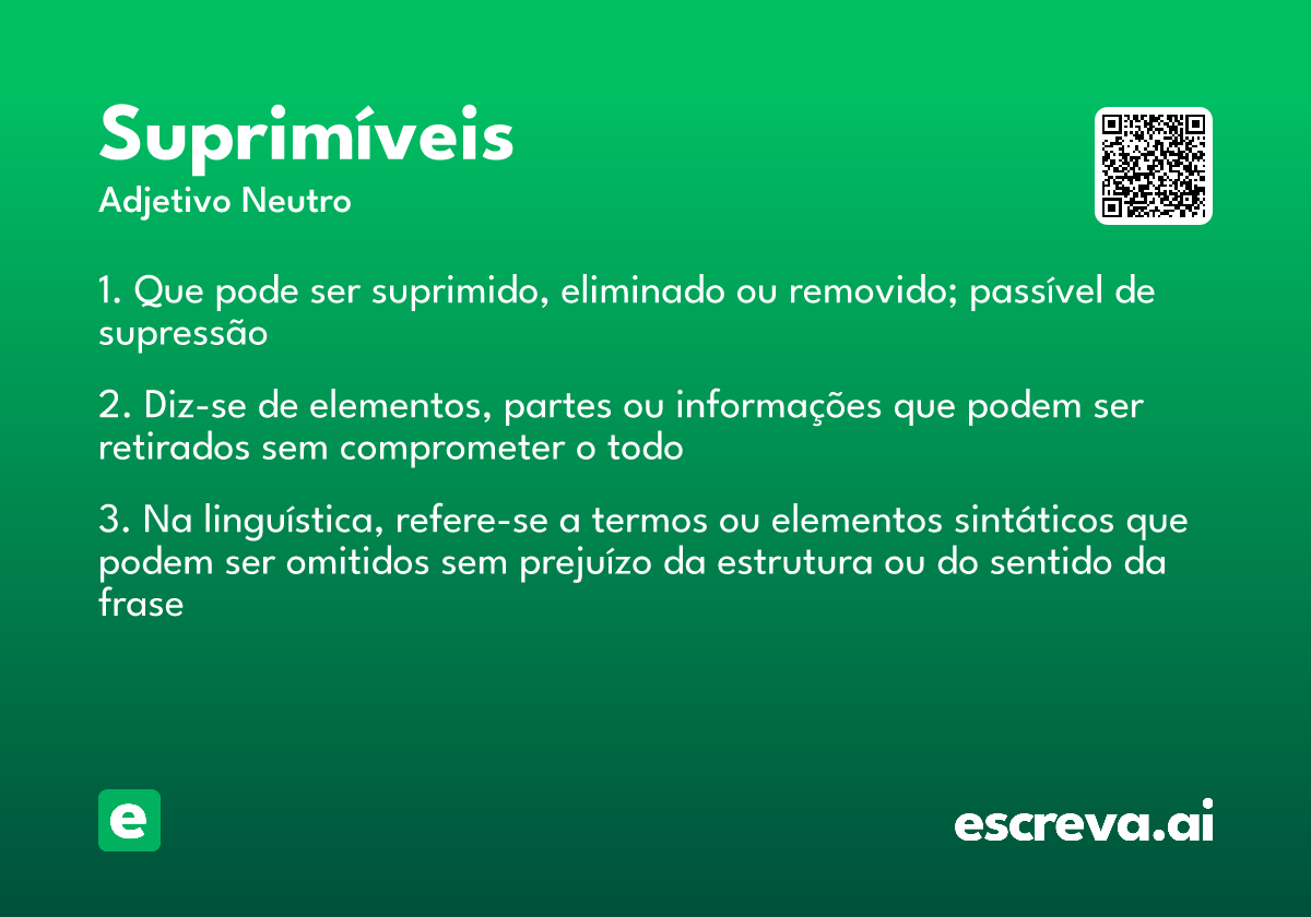 suprimíveis