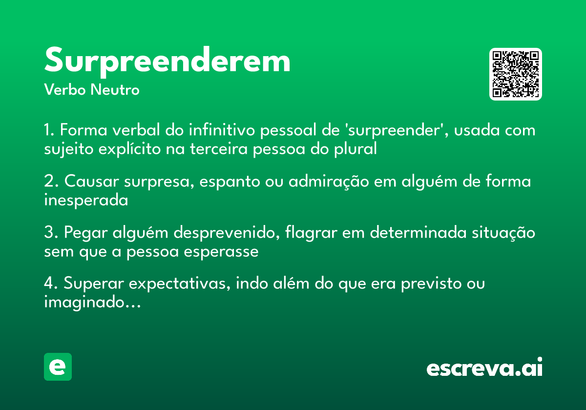 surpreenderem