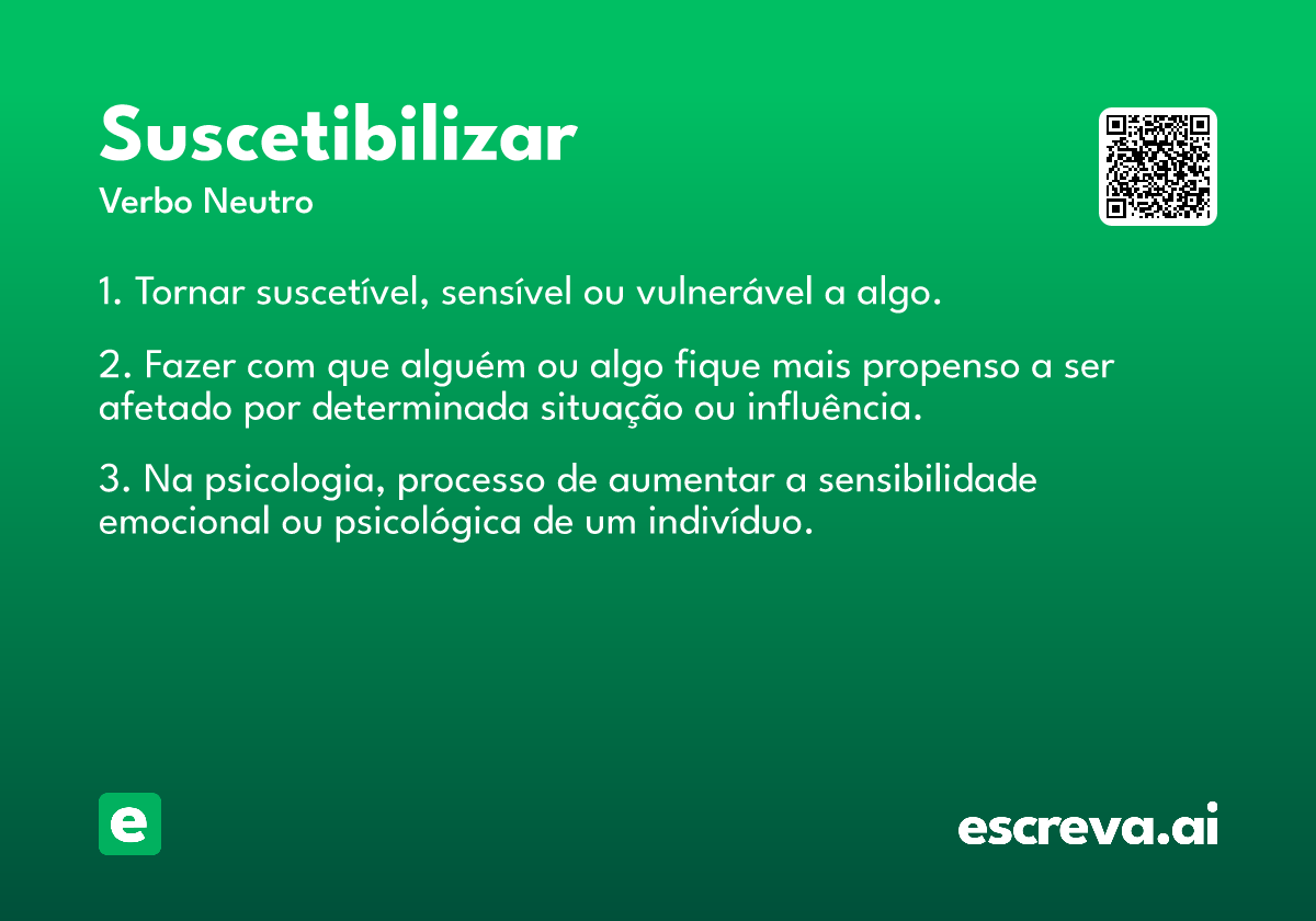 suscetibilizar