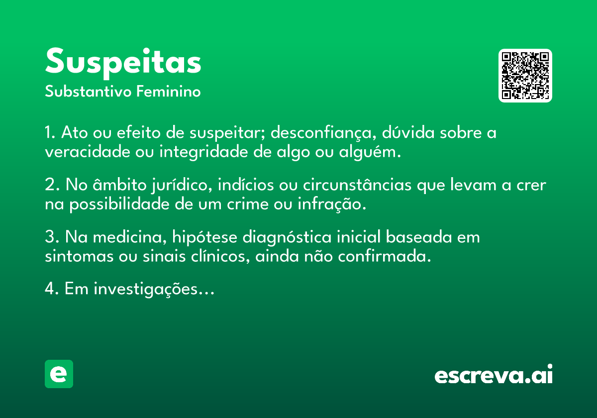 suspeitas