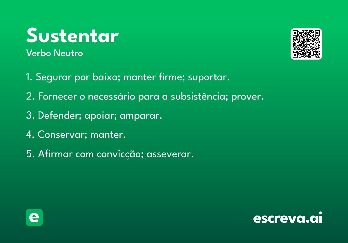 sustentar