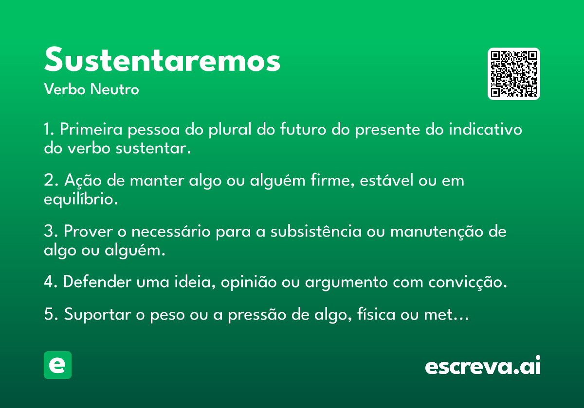 sustentaremos