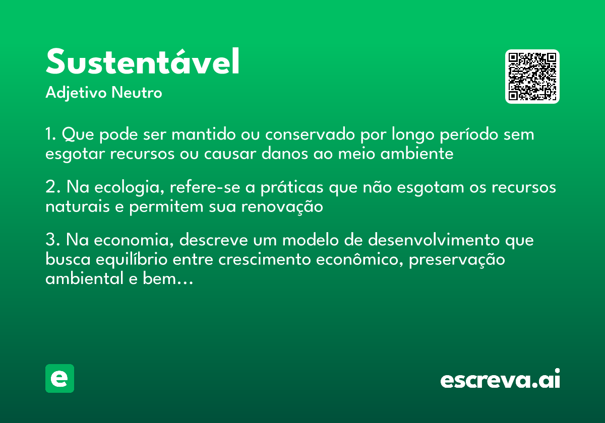 sustentável