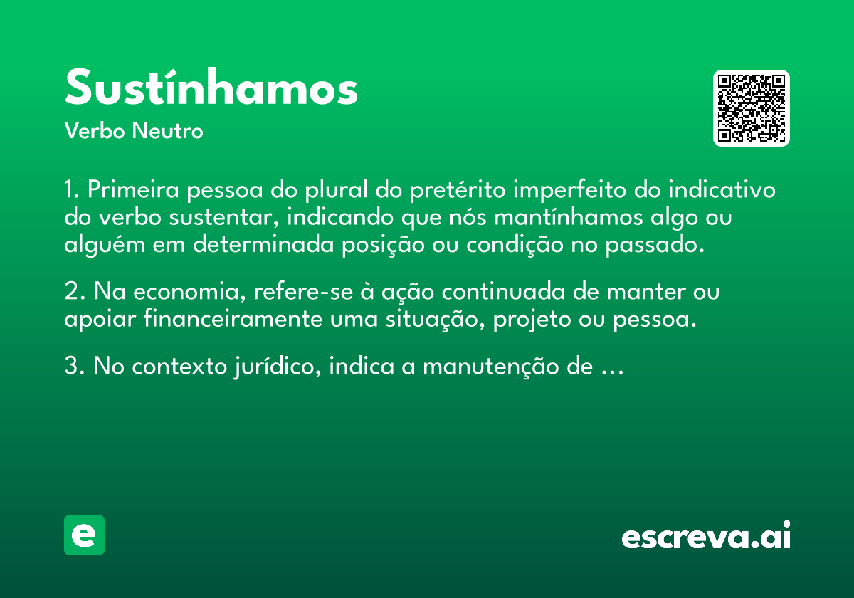 sustínhamos