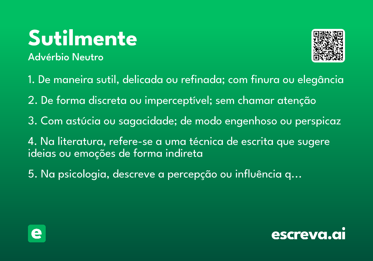 sutilmente