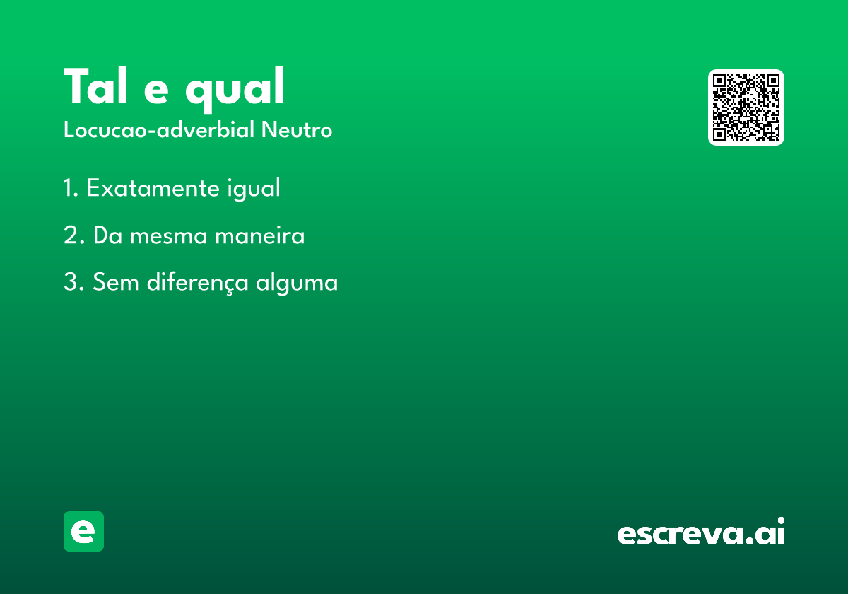 tal e qual