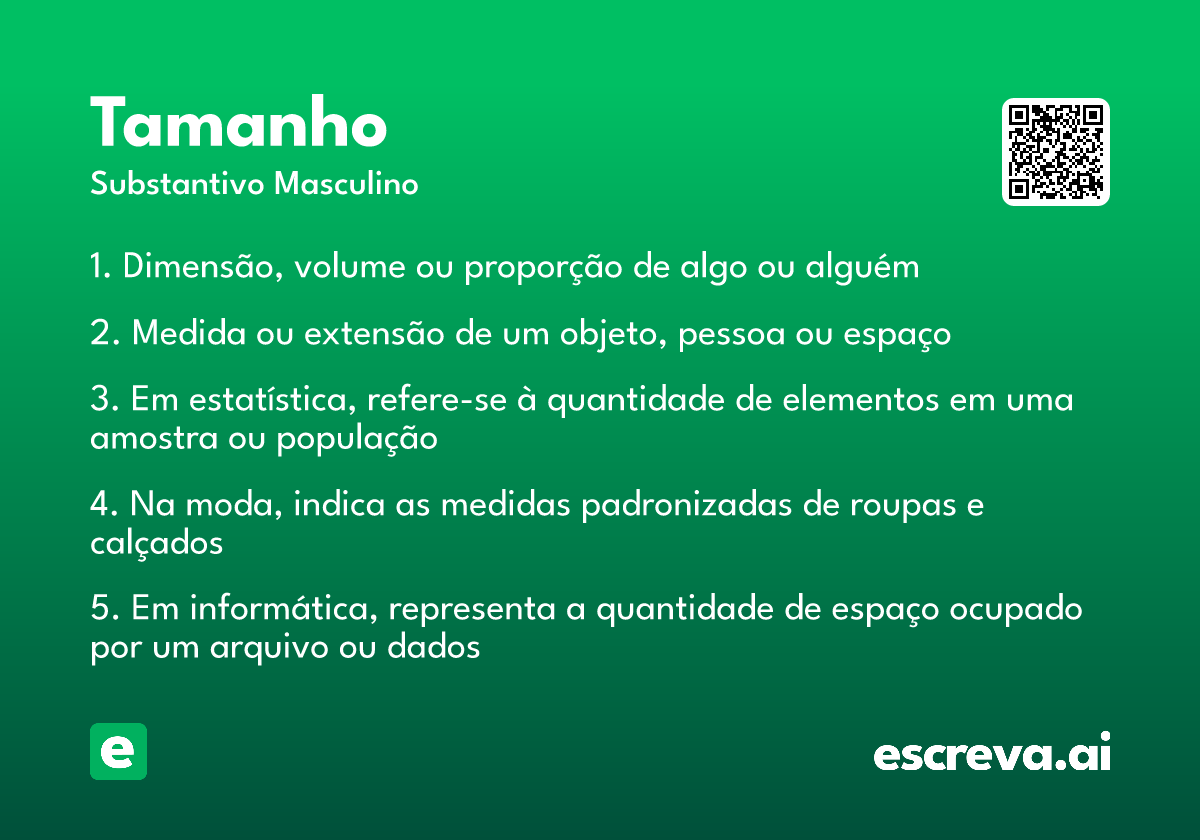 tamanho