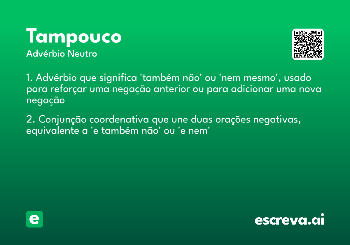 tampouco