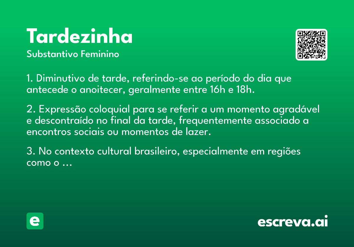 tardezinha