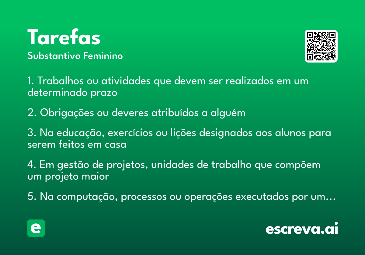 tarefas