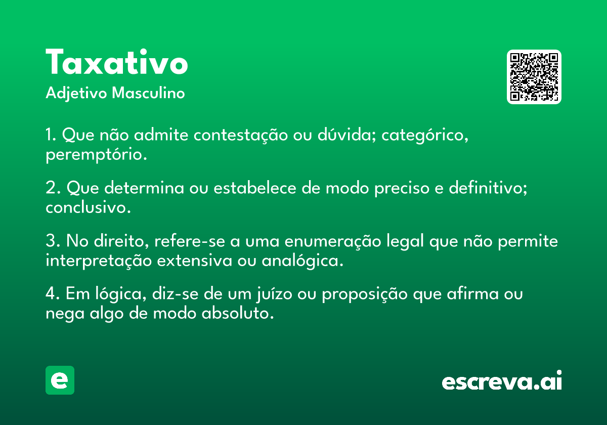 taxativo