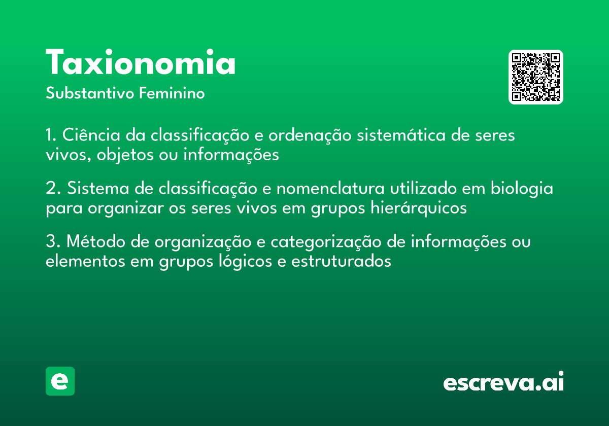 taxionomia