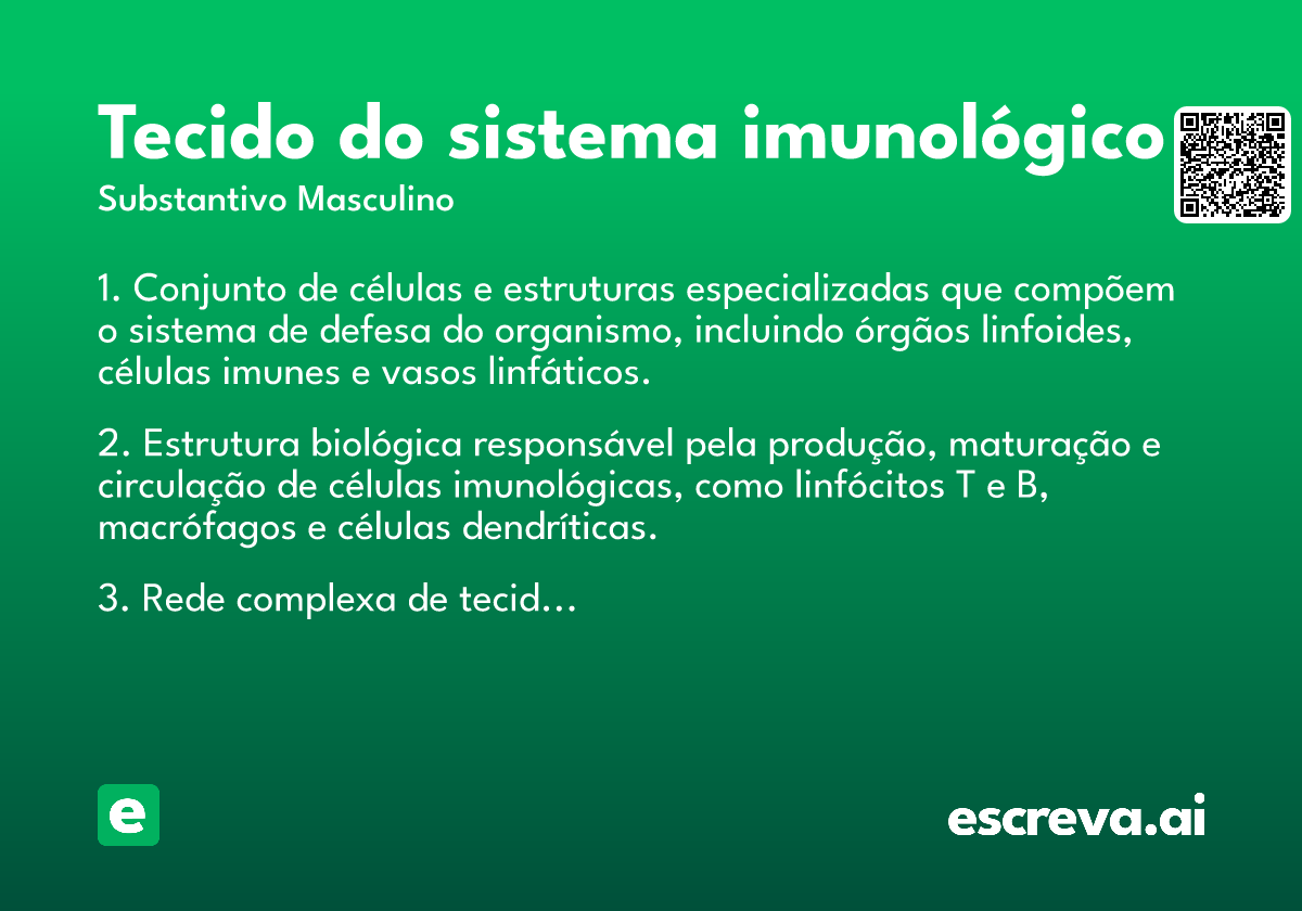 tecido do sistema imunológico
